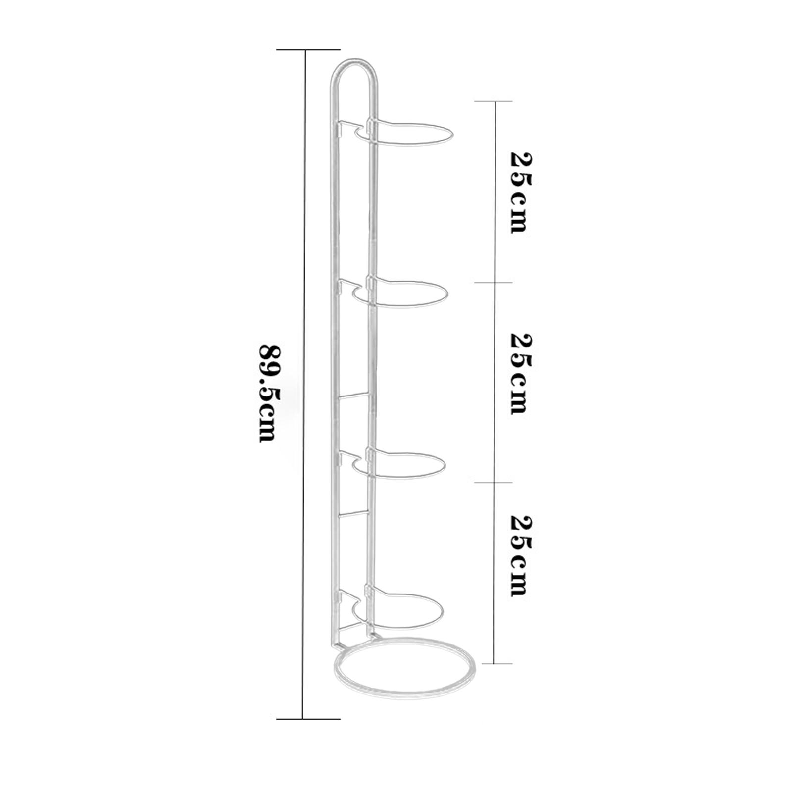 Basketball Storage Shelf, Vertical Ball Storage, Free Standing Sport Equipment Organizer 5 Tier Ball Rack, for Kindergarten