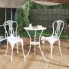 Day and Night - Day and Night Bistro Table and Chairs 3 Pieces White Cast Aluminum