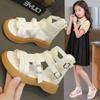 Children's Roman Shoes 2024 Summer Fashion Beach Shoes Boys&Girls Soft Sole Chic Princess Shoes Students Simple Sandals Non-Slip
