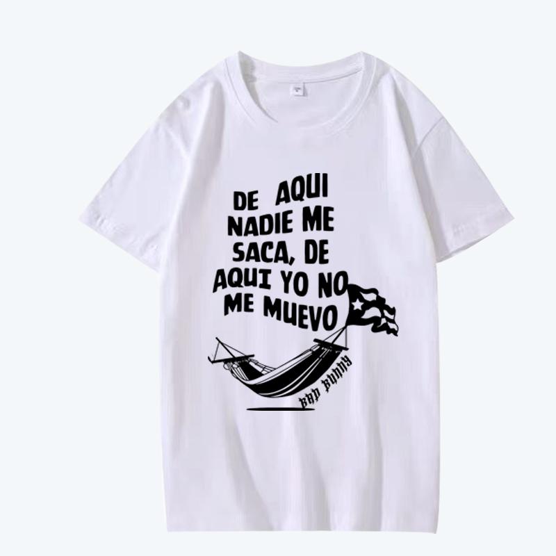Bad Bunny Debi Tirar Mas Fotos T Shirt Men Women Oversized 100% Cotton Short Sleeve Summer Print Unisex Plus Sizetops