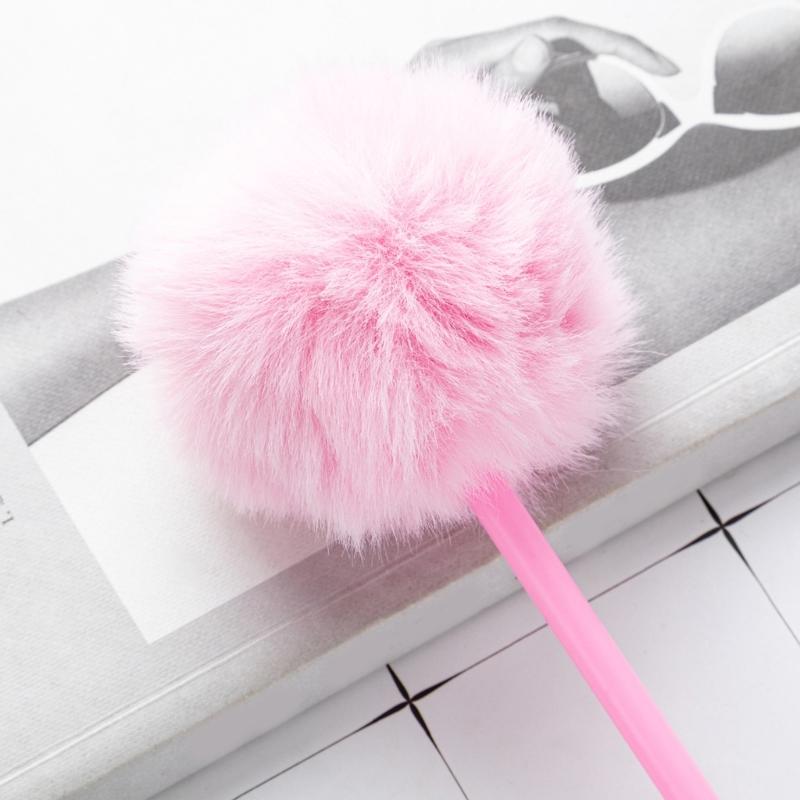 5 Pièces Stylo Bille Pompon Pelucheux Remplisseurs de Bas de Noël Fourniture de Fête de Noël pour Adultes Écriture Journalisation
