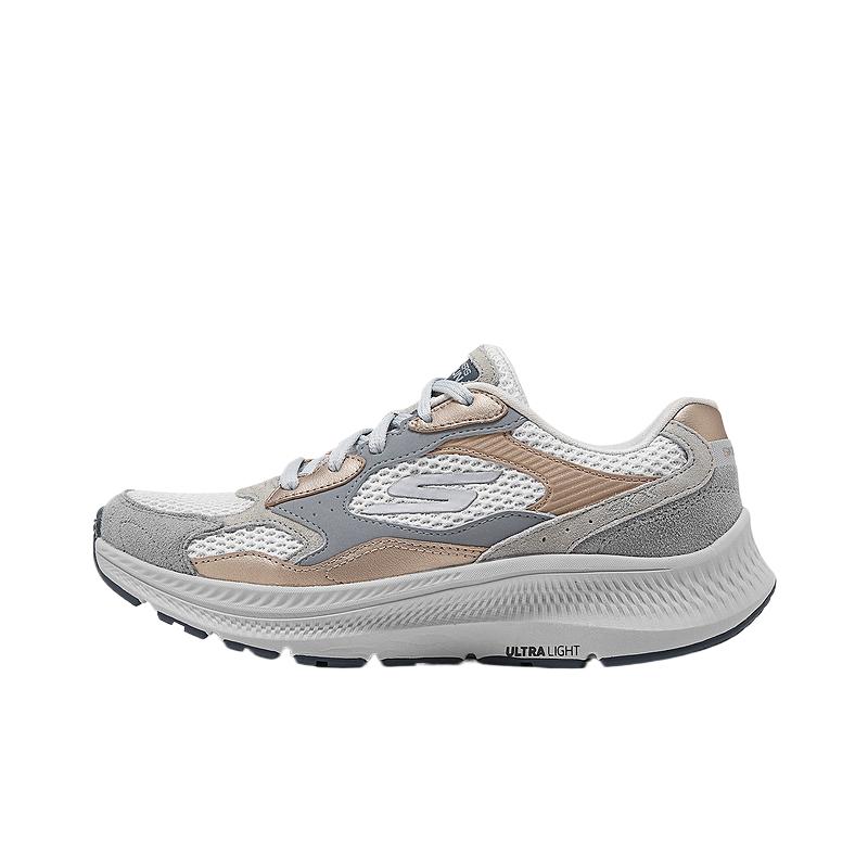 Skechers Go Series Comfortable Versatile Mesh Suede Low Top Running Shoes Women sneaker Light-Gray 128630-LTGY 35
