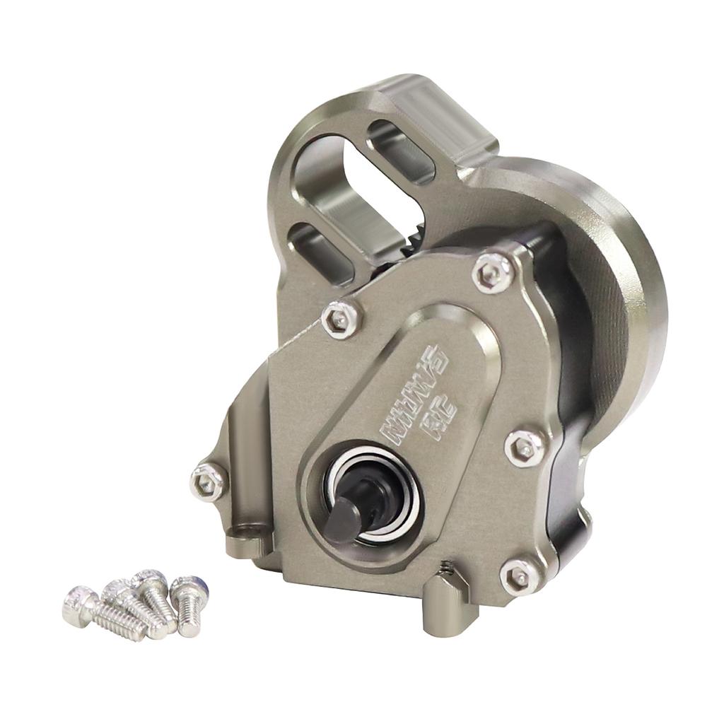 NIUWSRC MR24 Aluminium 21% Overdrive Billet Transmission Gearbox For 1/24 RC Crawler Axial SCX24 Deadbolt C10 Gladiator Bronco
