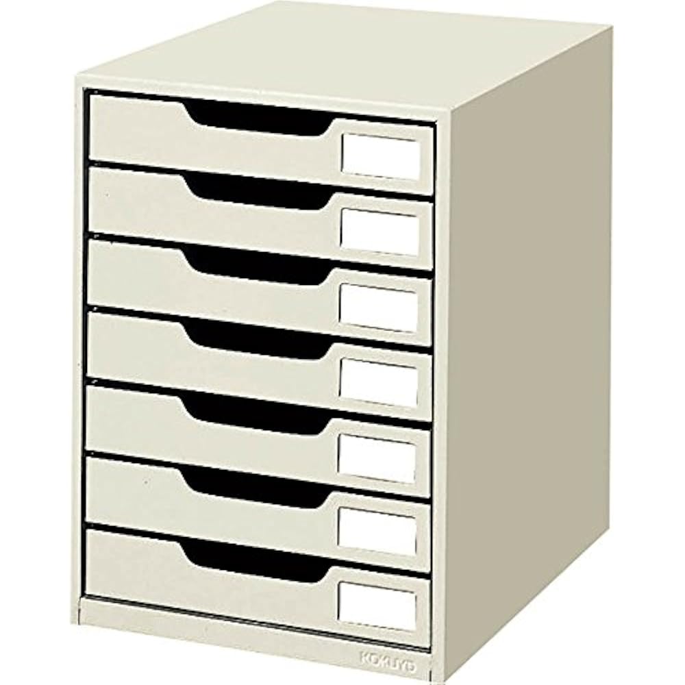 Kokuyo LC-7M Letter Case, Steel Drawer, A4 Vertical, Single Drawer, 7 Tiers