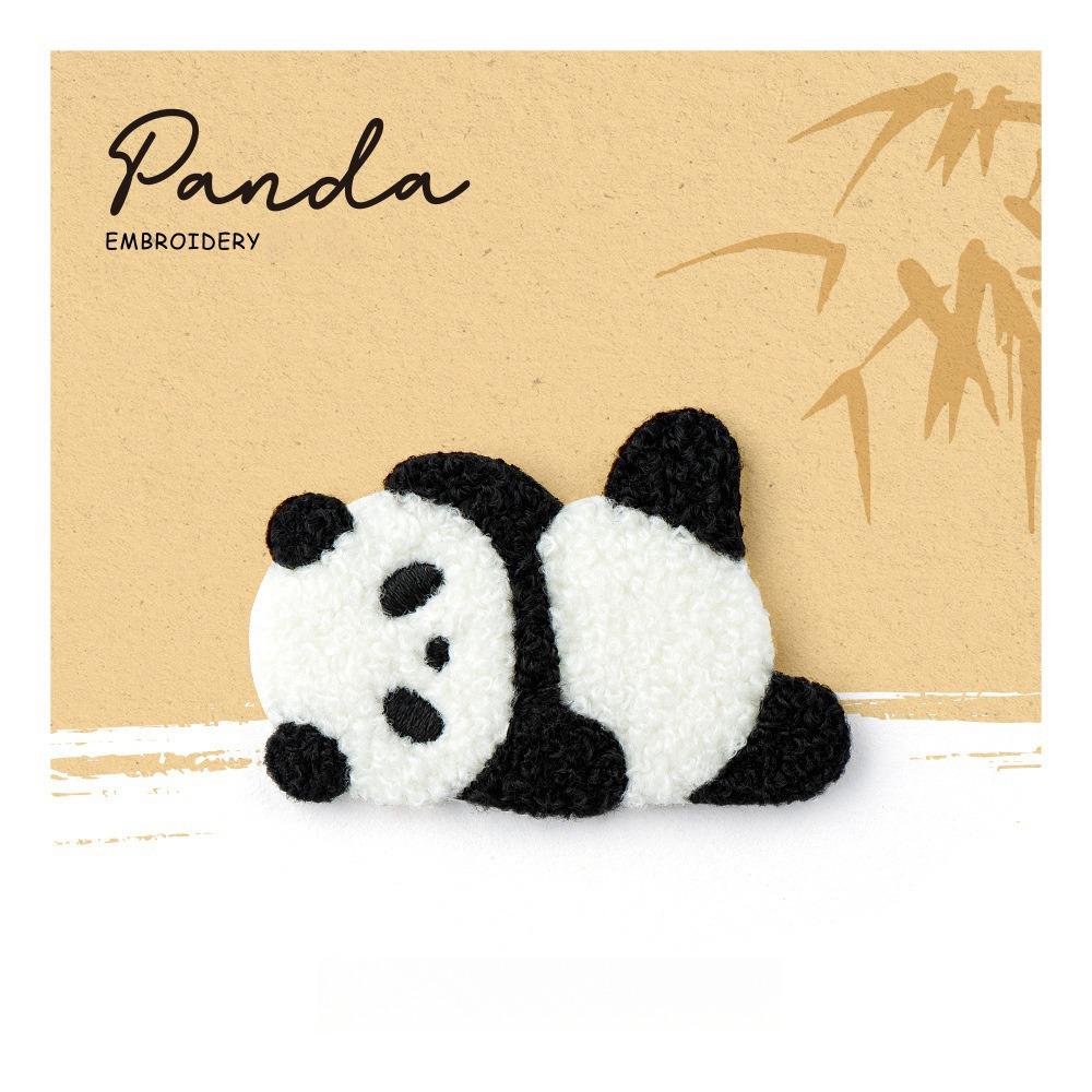 

Мультяшная брошь-панда Изысканный тканевый значок Креативная вышивка Значок-панда Аксессуар для одежды Style 6