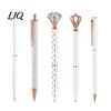 Shining Pearl Diamond Pen 5PCS Metal Ballpoint Pens, with Sparkling Rhinestone Decor, Elegant Top Smooth Press Mechanism Writing Pen, for Kids Adults