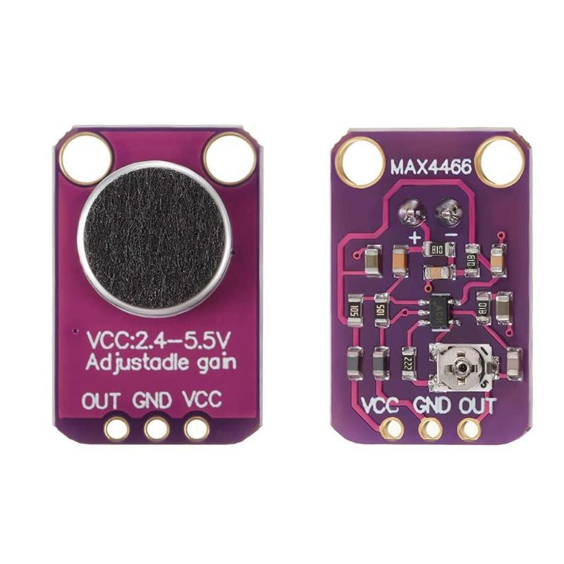 Gy-Max4466 Sound Sensor Module Microphone Preamplifier Adjustable Gain Audio Detector Board For Diy Projects