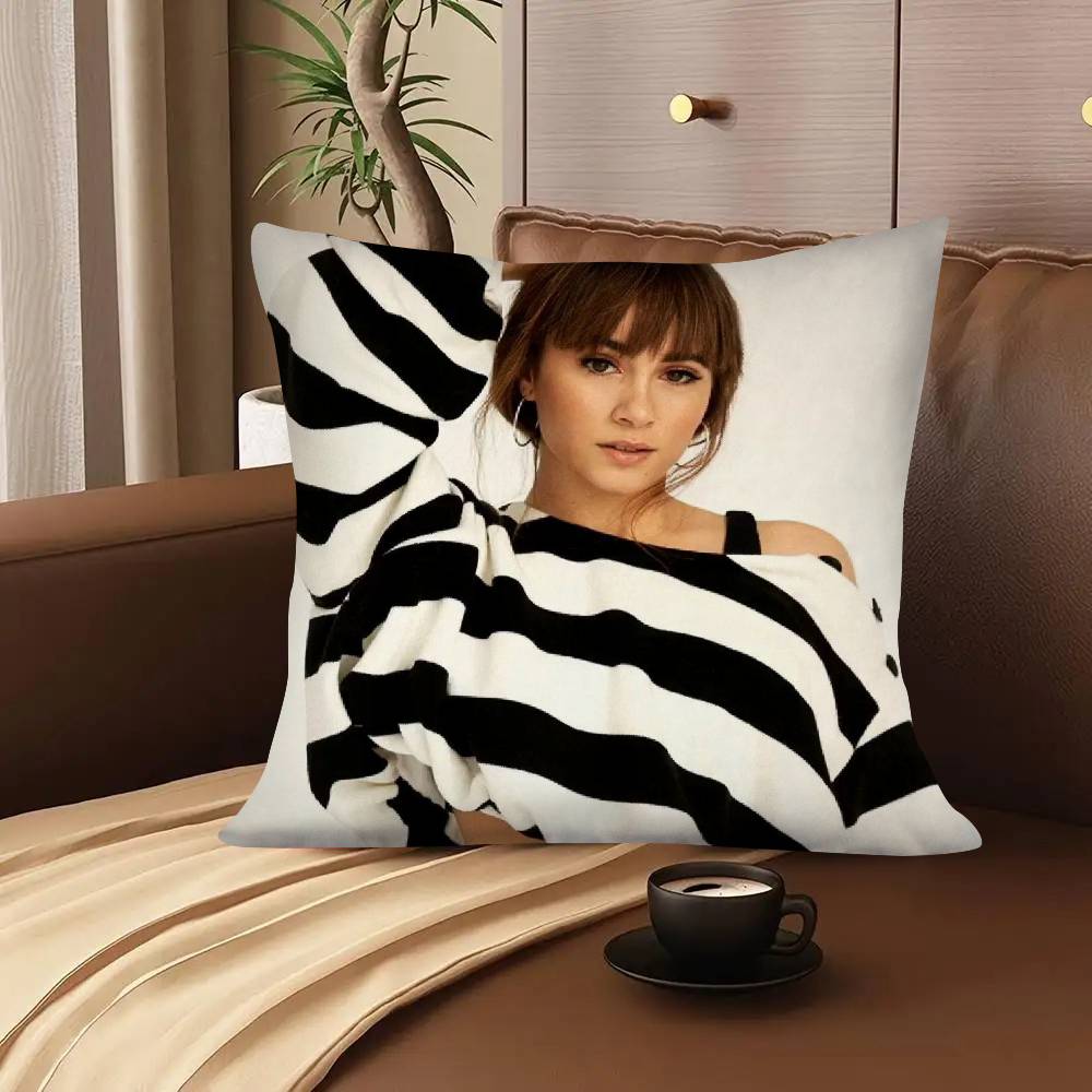 1Pc Popular Spanish Singer A-Aitana O-Ocana Pillow Case Fashion Square Pillowcase Bedroom Sofa Room Ins Decoration Leisure
