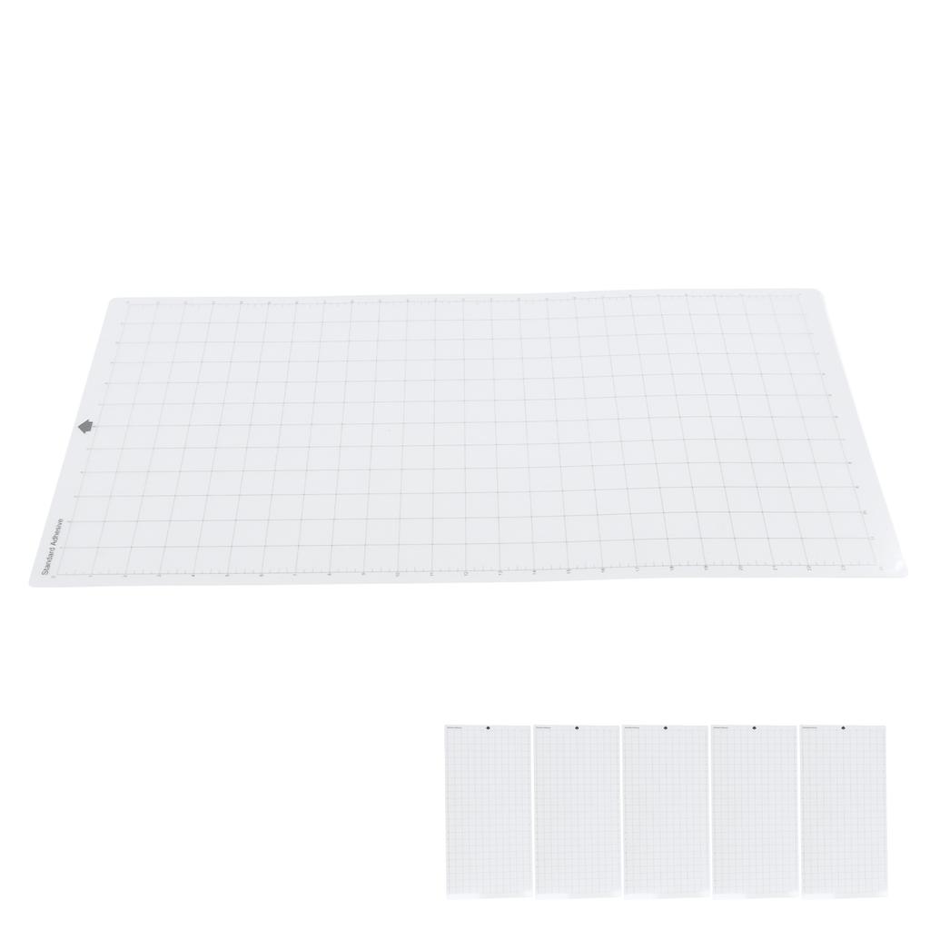 5 SZT Mata do Cięcia PVC Samoprzylepna Antypoślizgowa Przezroczysta Wysoka Elastyczność Mata do Cięcia z Siatką dla