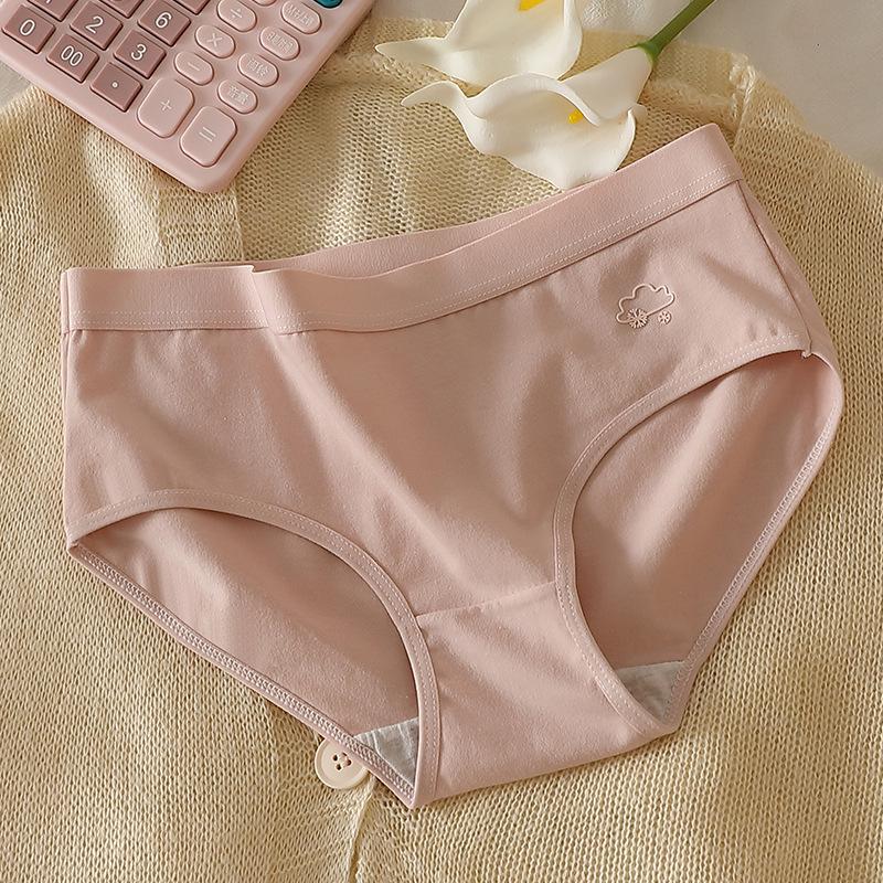 Women's Pure Cotton Mid-Waist Breathable Comfortable Triangle Underwear