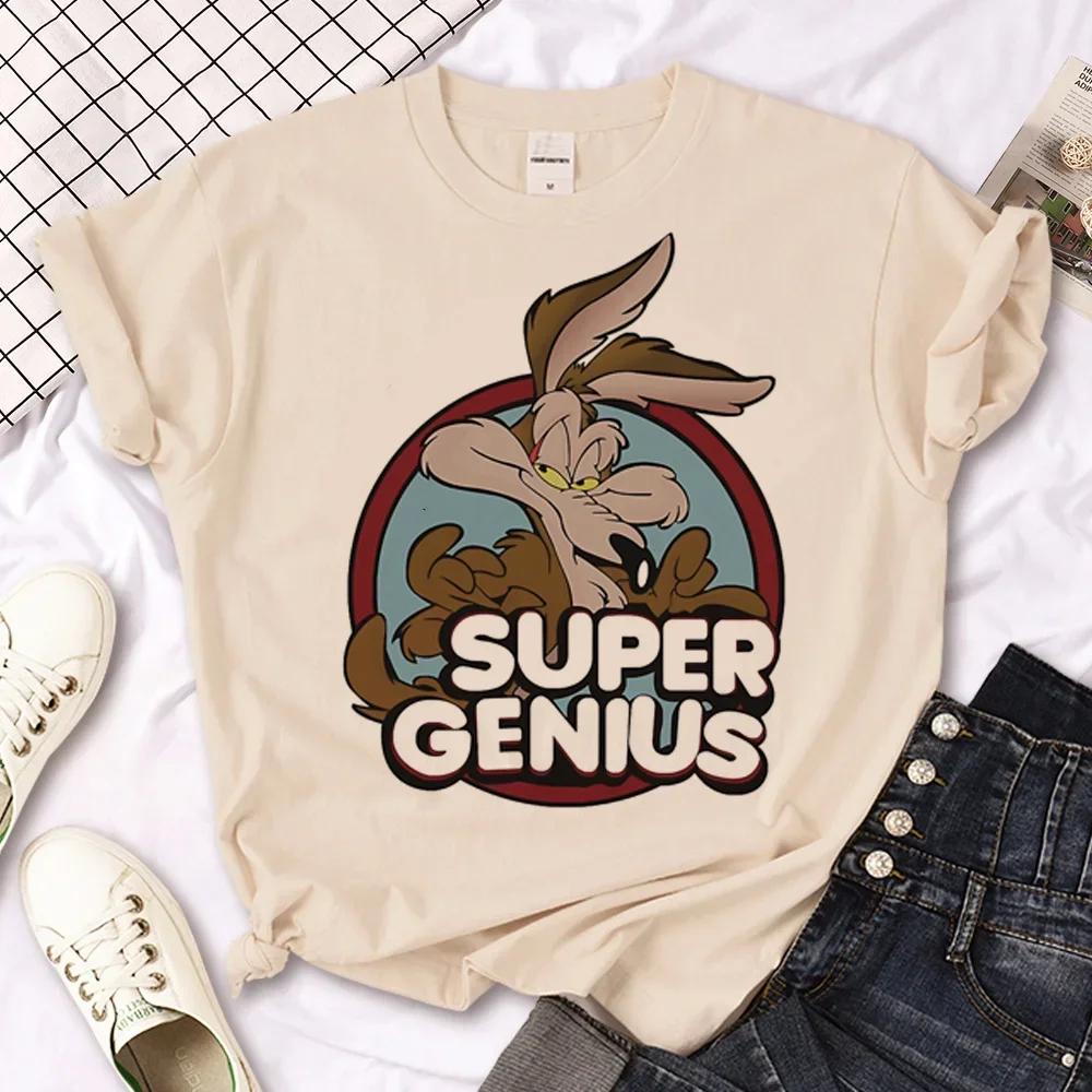 Wile E Coyote T-shirts Women Y2K Unisexga Streetwear Top Female Unisexga Clothes S