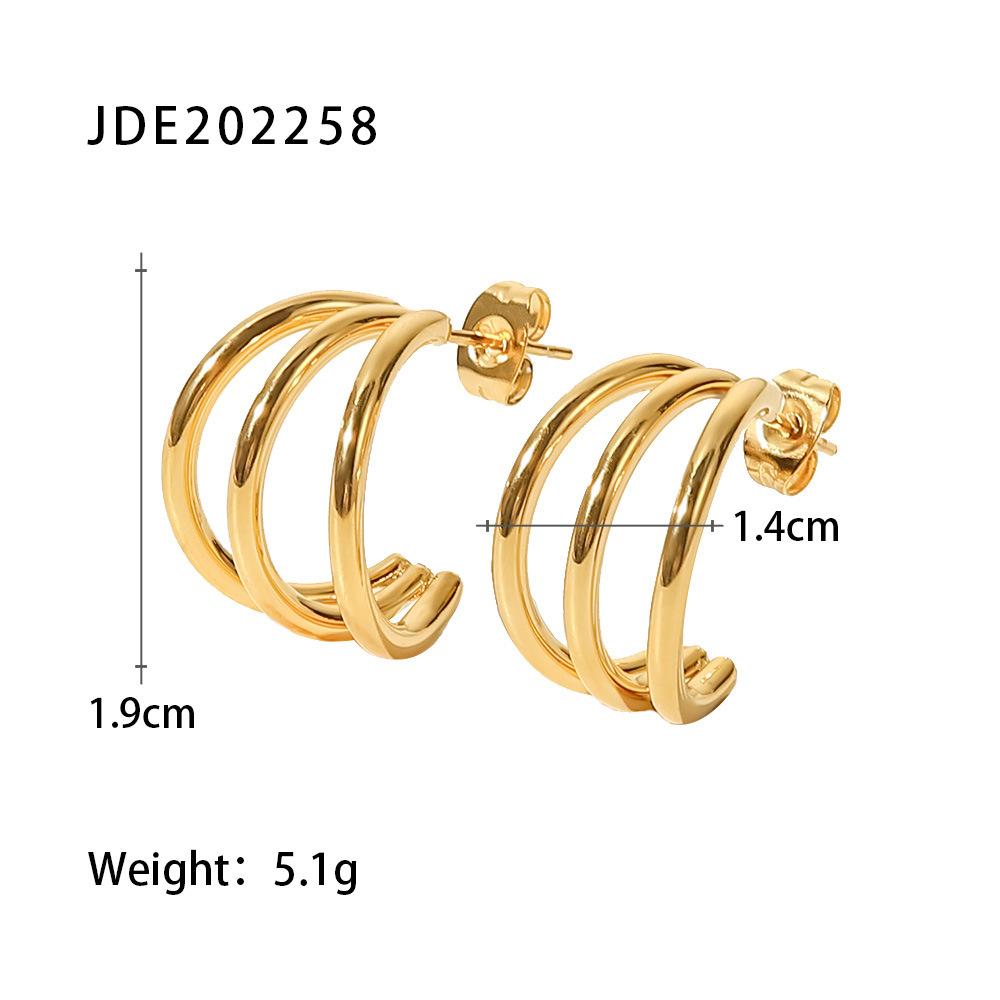 Simple Gold Hoop Earrings Minimalist Elegant Hypoallergenic Non-Tarnish Earrings for Women