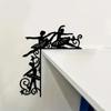 1pc Metal Ballerina Wall Sticker – Decorative Door Corner & Frame Art, Elegant Hanging Wall Art for Dance-Themed Decor