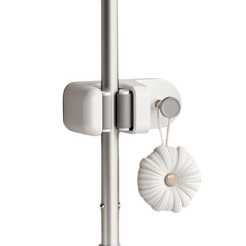 Mop clip, toilet bathroom wall hanging no punching broom fixing rack, mop storage rack