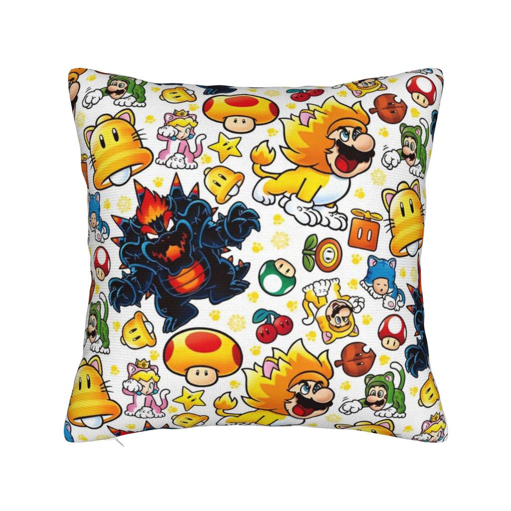 Marios 3 Pillowcase Polyester Cushion Cover Decoration Pillow Case Cover Home Zipper 45X45Cm