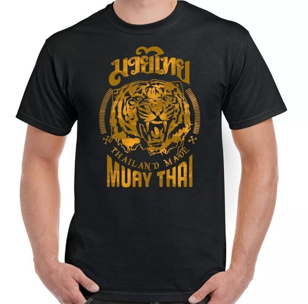 MUAY THAI T-SHIRT MMA UFC Martial Arts Training Top Gym TIGER Shorts Gloves Mens Unisex T-Shirt