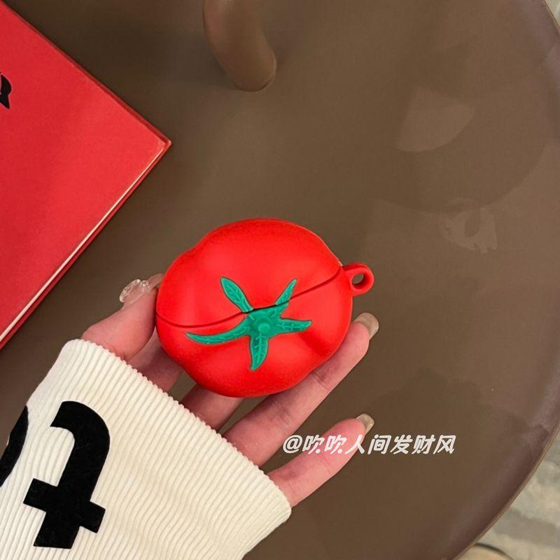 

Силиконовые накладки для наушников Подходят для Airpods 3-го поколения Защитный чехол для Airpods 1/2-го поколения Защитный чехол для Airpods 2-го поколения Чехол для наушников Apple Apple AirPods 4 [Artificial Cute_Tomato] Send Ring