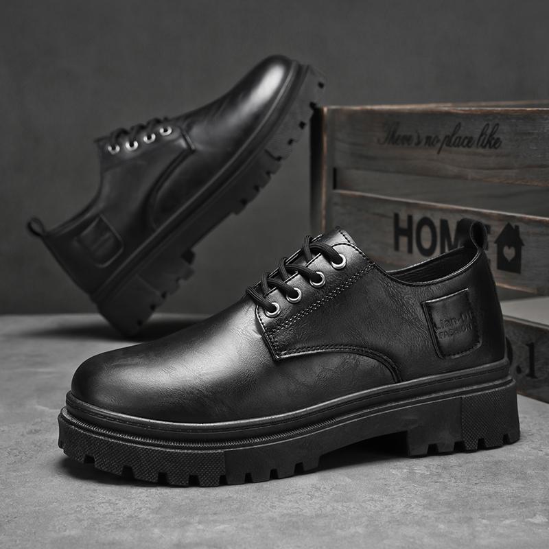 Fashion Ankle Boots 2025 Spring New Men's Formal Shoes Fashion Trend Versatile Thick Bottom Low Top Casual Shoes Designer Cowboy Boots