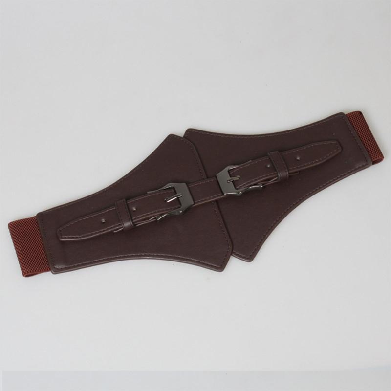 Corset PU Leather Cummerbunds Strap Belts for Women Banquet Elastic Tight High Waist Slimming Body Shaping Girdle Belt