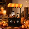 Handcrafted Resin Miniature Scene Halloween Ghost Coffee Bar Figurine, Spooky Statue for Tiered Tray Seasonal Ornament Shelf Desk Tabletop,