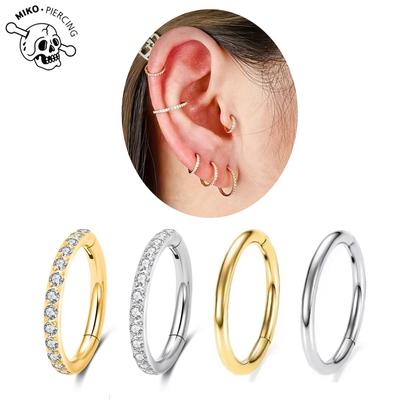 ASTM F136 Titanium Nose Rings 16G/18G/20G Tragus Septum Cartilage Piercing Jewelry Women Out Beautiful Stud Hypoallergenic Ear