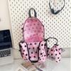 Color Polka Dot School Bag for Girls Large Capacity Backpack for Primary Middle High School Students Lightweight Casual Bookbags Nylon Backpack