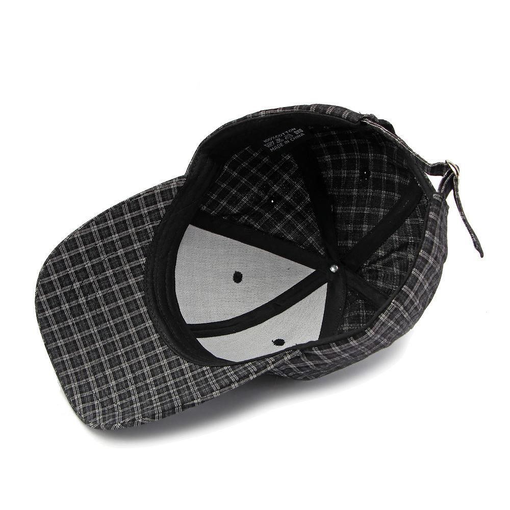 Casquette de Baseball à Carreaux Vintage Hommes Femmes Casquette de Protection Solaire d'Extérieur