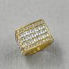 Vintage Hip Hop Gold Silver Color Ring for Men Women with Rhinestone  Fashion Stainless Steel Engagement Wedding