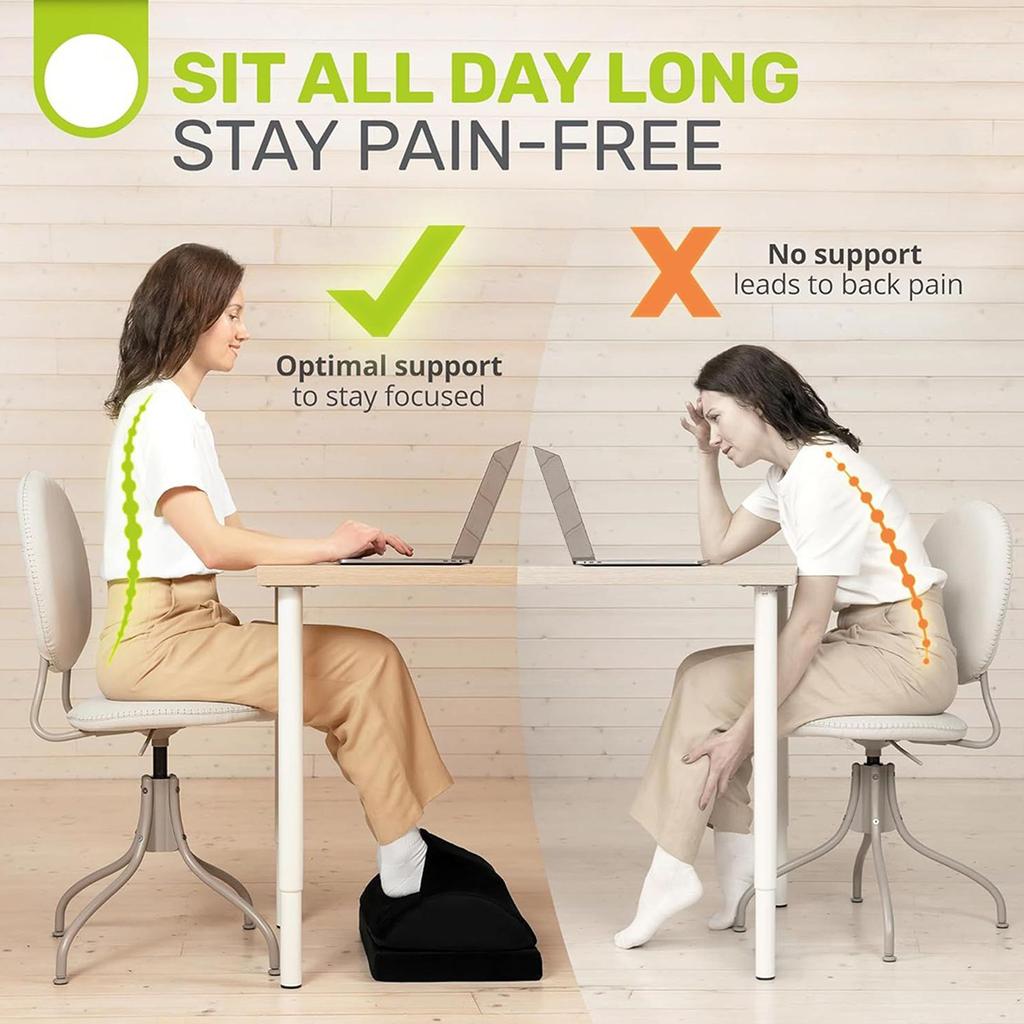 Foot Rest Under Desk Adjustable Heights Supports Desk Foot Stool With Warm Pocket For Living Room Bed Study Kitchen Home Dorm