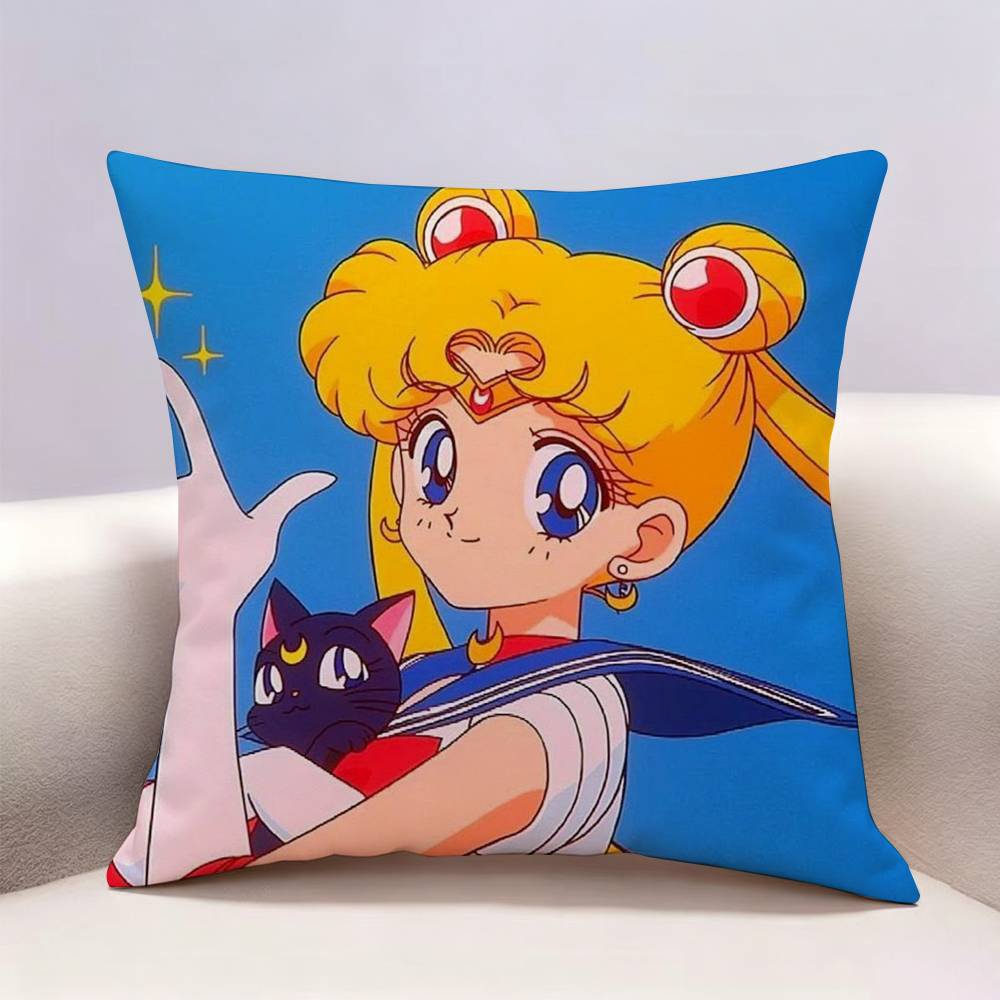 SSailor Moon Doublesided print Pillow Case for Sofa Living Room Home office Decor Protective Cover