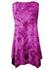 2026 Summer Tie-Dye Irregular Hem V-Neck Sleeveless Plus Size Women's Top