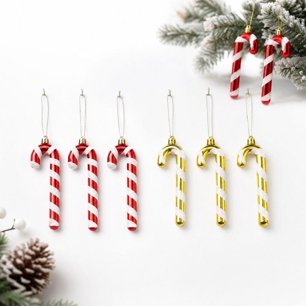 Christmas Candy Cane Ornaments for Christmas Tree Decorations Holiday Garland Small Gift