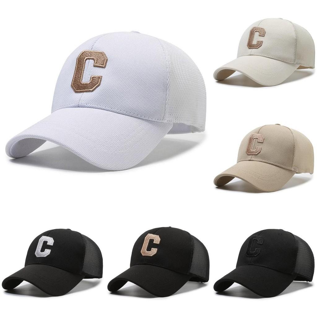 Letter Embroidery C Baseball Cap Adjustable Breathable Outdoor Protection Sun