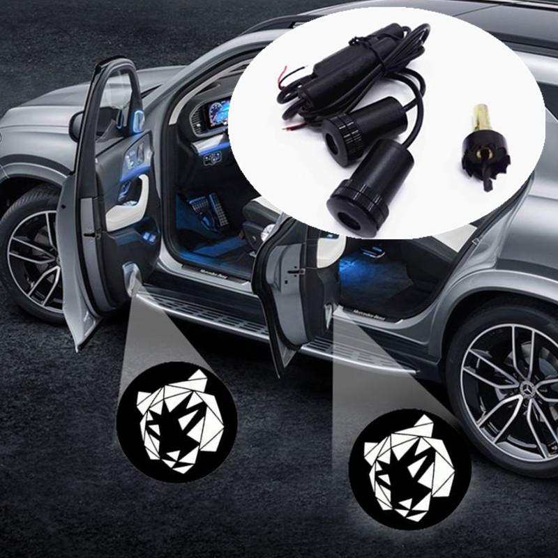 

2PCS Universal Car Door Badge Welcome Logo Light Laser Projector Lamps Accessories Kits Car LED Logo Ghost Shadow Night Lights белый