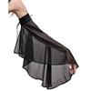 Luvas Longas de Tule Vitorianas Femininas Góticas Preto/Branco Chiffon Mangas Removíveis Vampiros Bruxa Fantasia Cosplay Presentes