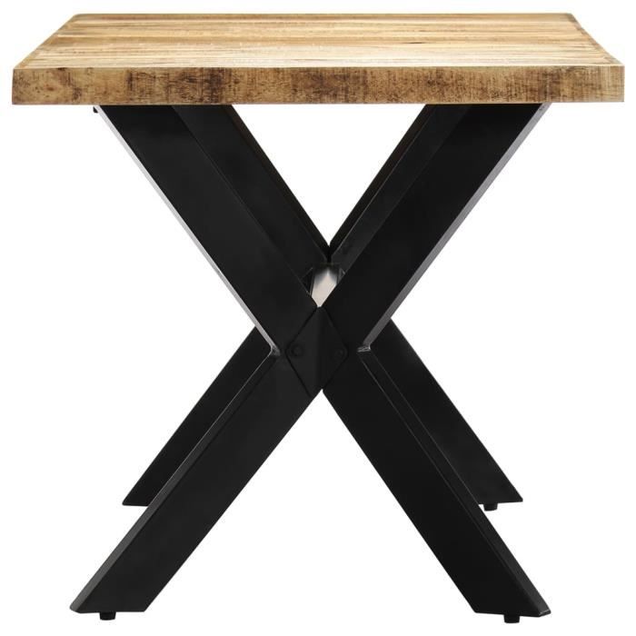 VidaXL Table à dîner 160x80x75 cm Bois de manguier massif brut
