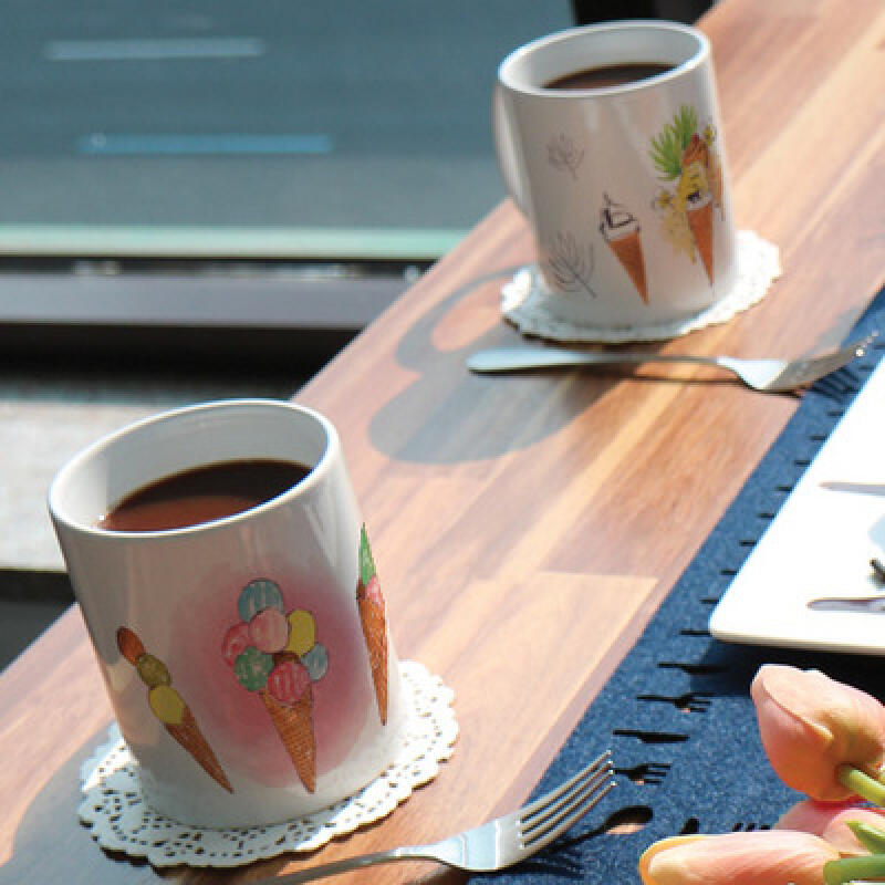 If093-Design Tasse 2er-Pack-Süßes Eiscreme