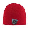 Black Pug Warm Knitted Cap Fashion Bonnet Hat Autumn Winter Outdoor Beanies Hats for Unisex Women Adult