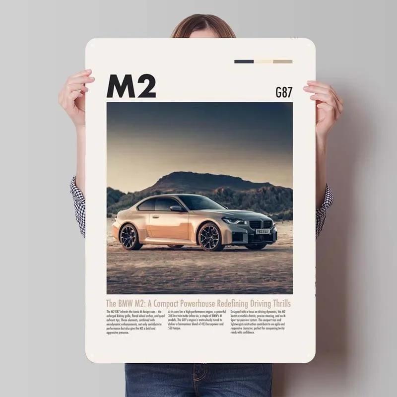 BMW Schild Oldtimer Poster Retro Metall Blechschild Plakette für Garagen Wandkunst Dekoration Kaffee Bar Vintage Heimdeko Artikel Zimmer