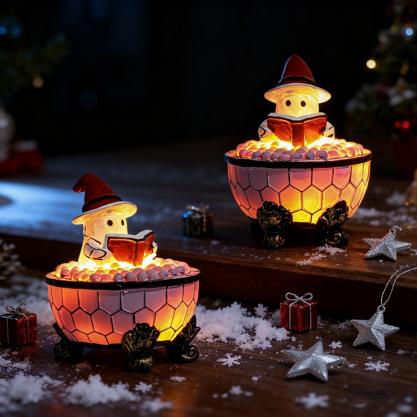 

Christmas Bubble Bath Ornaments, Table Top Ornaments, Christmas Home Decorations, Will Glow One Size розовый