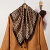 Fashion Leopard Print Silk Hairbands Scarf Women  New Elagant Bandana Neck Kerchief Head Bands Foulard Female Scarfs