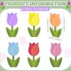 6Pcs Double-Sided Tulip Layered Tray Decoration Candy Color Plastic Floral Decoration  Office Decor