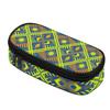 Pencil Pouch Printed Strong Polyester Fabric Easy Open Zipper with Mesh Pocket Removable Divider and Pen Slots for Students