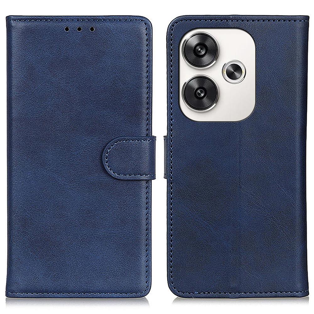 For Xiaomi Poco F6 5G/Redmi Turbo 3 5G Wallet Case Cowhide Texture Anti-Drop Leather Phone Cover