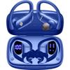 Wireless Earbuds Bluetooth Headphones 48hrs Play Back Sport Earphones with LED Display Over-Ear Buds Headset for Workout Blue