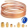 72 Inch Mechanical Oil Pressure Gauge Tubing Kit 1/8 Diameter Oil Pressure Line Kit with 1/8 NPT Fittings