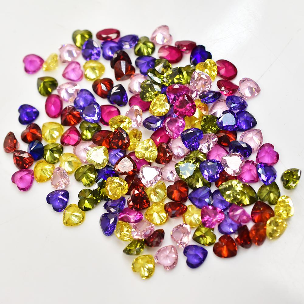 6x6 Mm Natural 3.6 Ct Mix Sapphire Heart Lot CERTIFIED Unique Gems Free Delivery Nsc-408