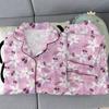 Middle-aged mother's new pajamas for women's autumn and winter air cotton interlayer thickened warm loungewear set
