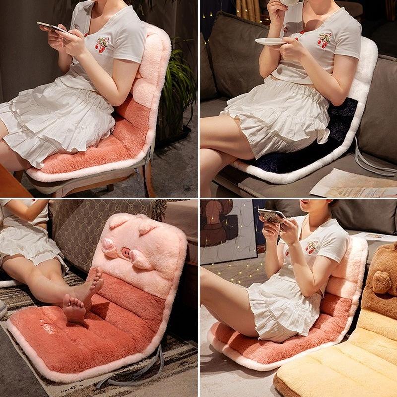 77x40cm One-piece Plush Cushion for Chair Office Seat Back Cushion Butt Mat Stuffed Waist Support Back Pad Home Decor