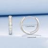 925 Sterling Silver Round Zircon Hoop Earrings For Women Simple Geometric Circle Earrings Party Wedding Jewelry Gifts